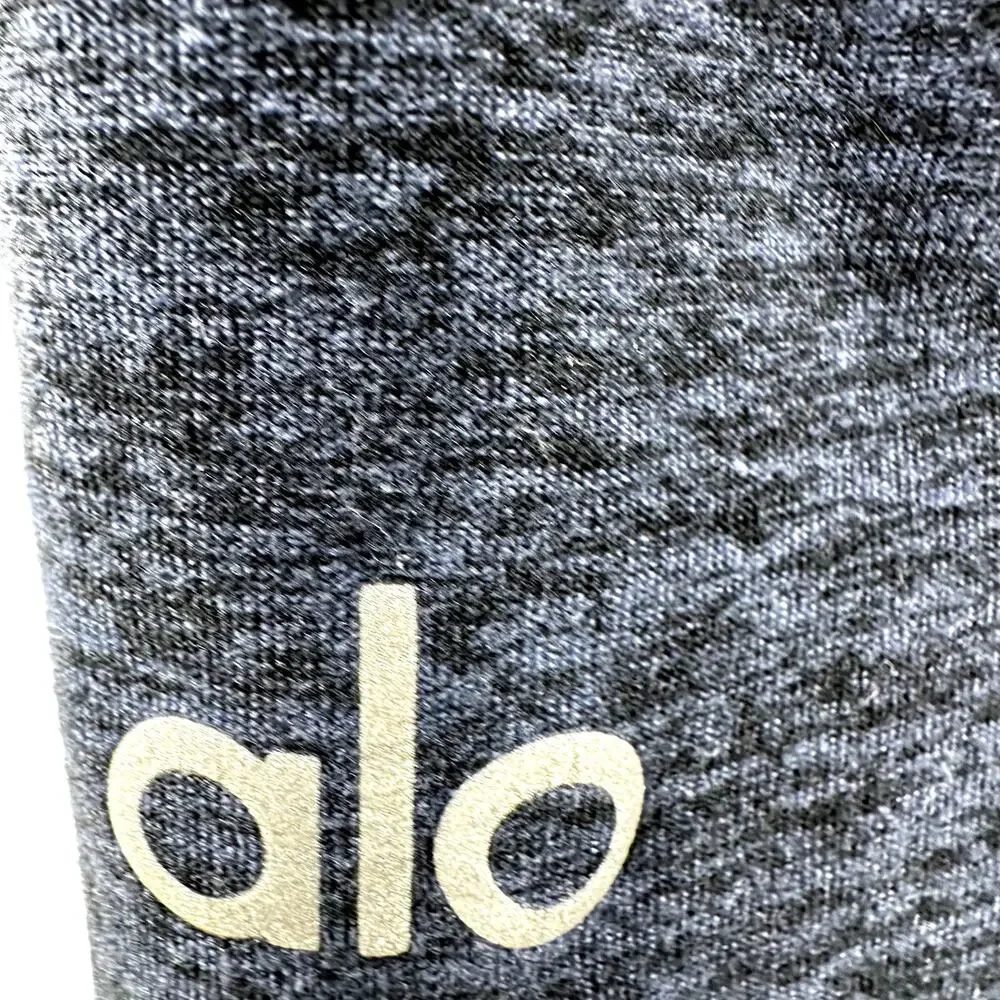 Alo Alosoft Lounge Leggings High Waist Ribbed Contour Stretch Yoga Navy Blue S
